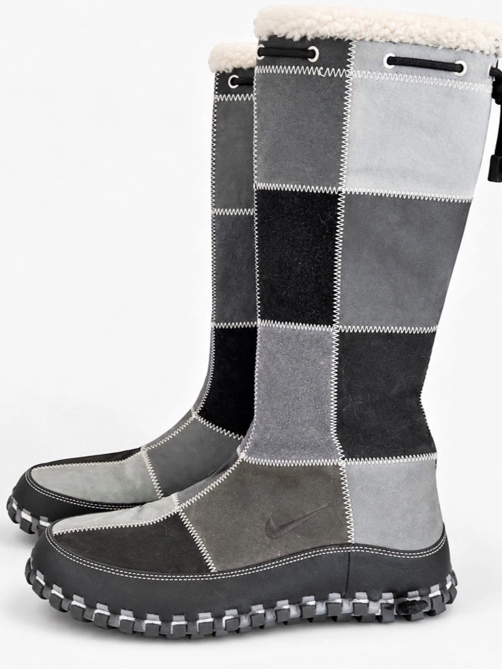 Nike ACG Patchwork Venti Tall Winter Boots Grey Pink Women’s 10 Y2K 2008